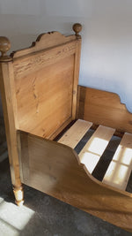 Antique European Sleigh Bed c. 1900