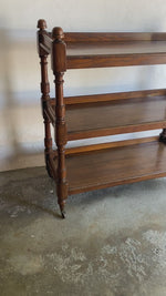 Victorian Oak English Buffet Cart on Castors