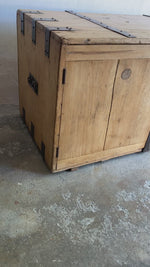 Large Antique English Shipping Cupboard with Iron Hardware c.1870