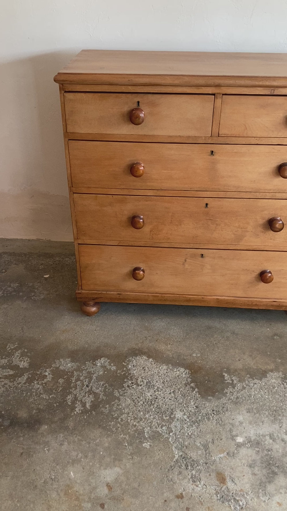 Antique Pine English Chest of Drawers c. 1880