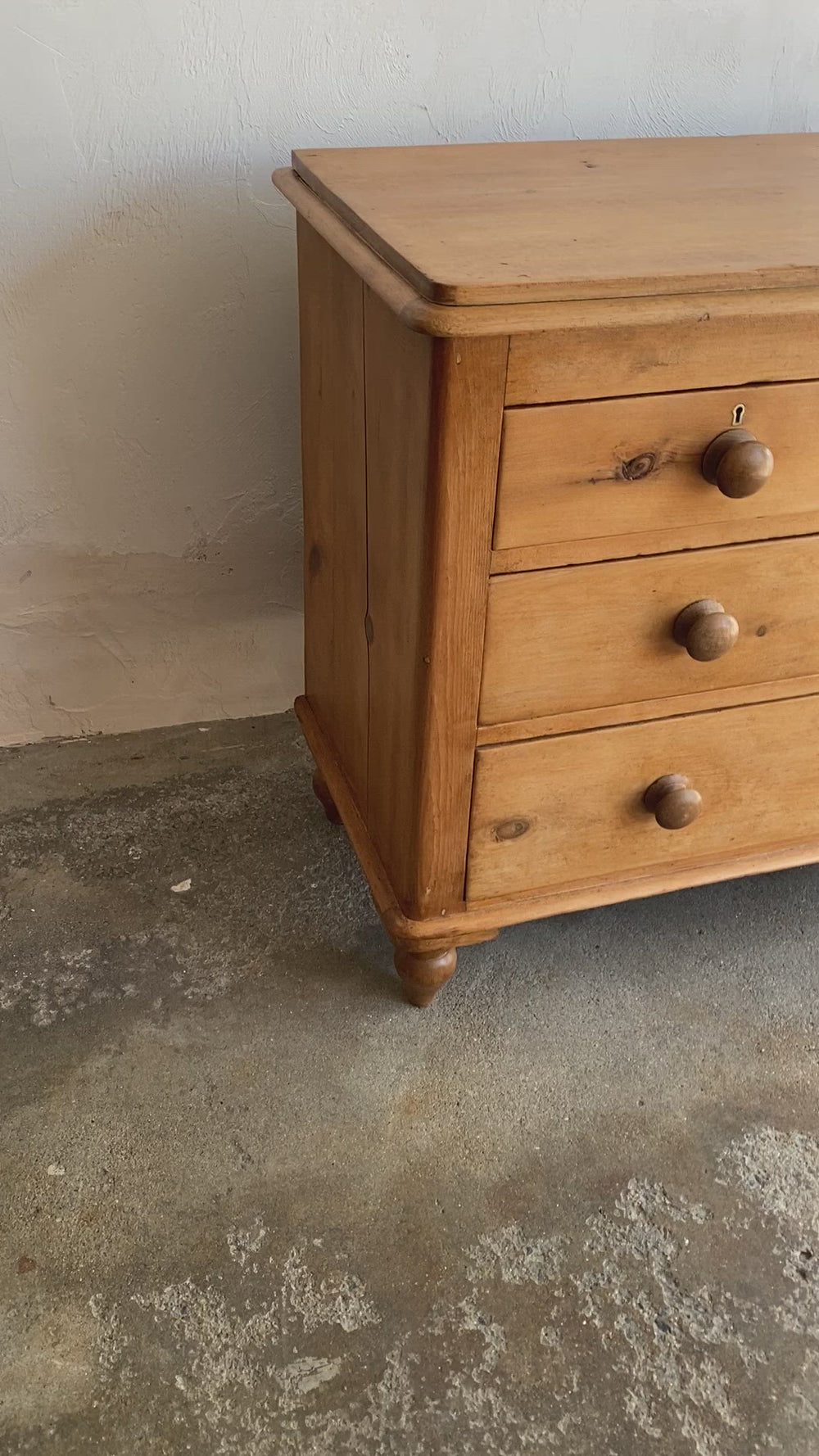Antique Pine English Chest of Drawers Circa 1880
