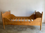 Simple Antique Pine Sleigh Bed