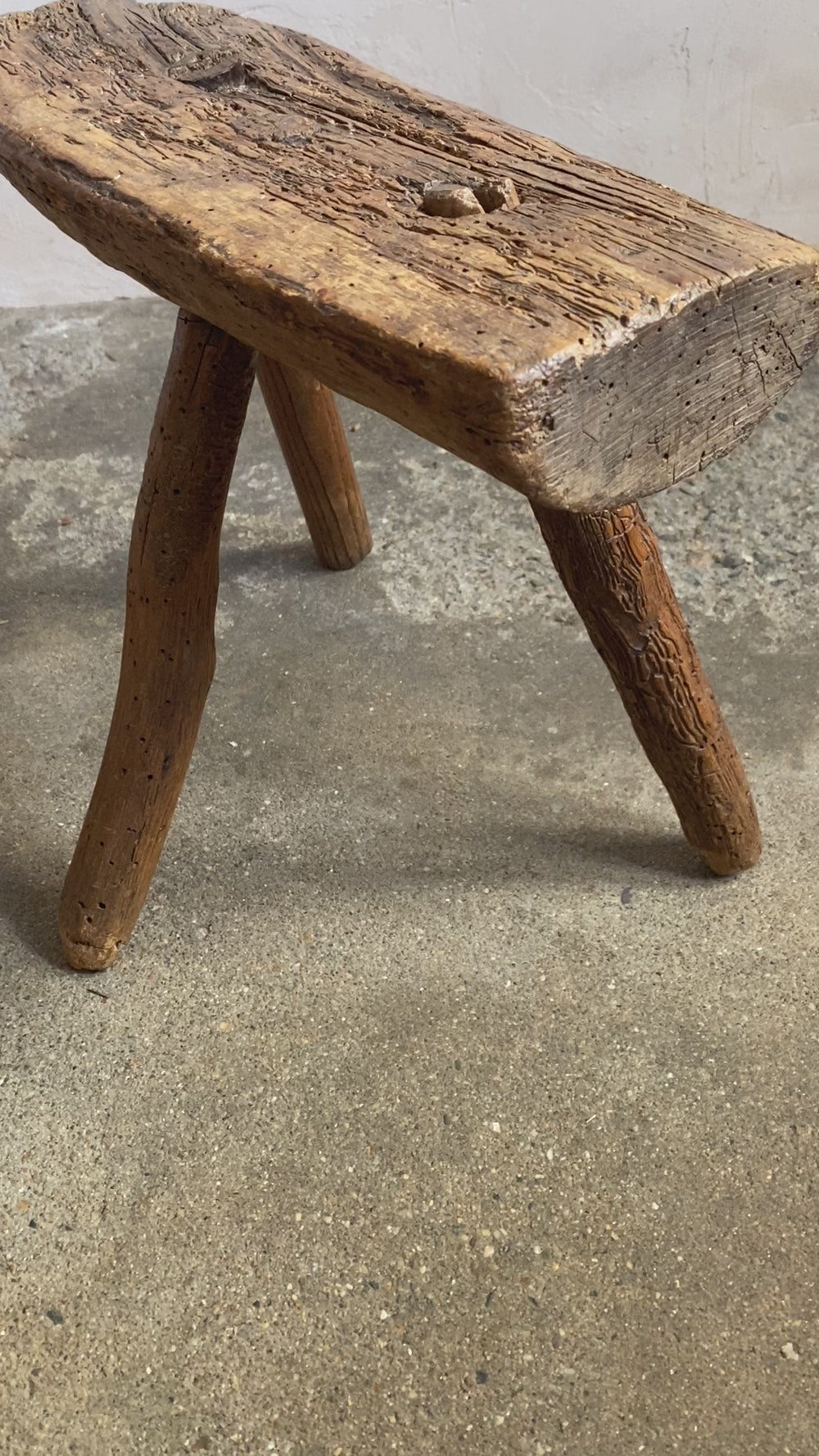 Antique French Milking Stool c. 1890
