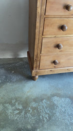 Large Antique Pine English Chest of Drawers