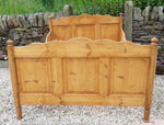 Full Size Antique Pine Sleigh Bed c. 1900