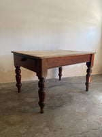 Antique Pine Scrubbed Top Table Circa 1880