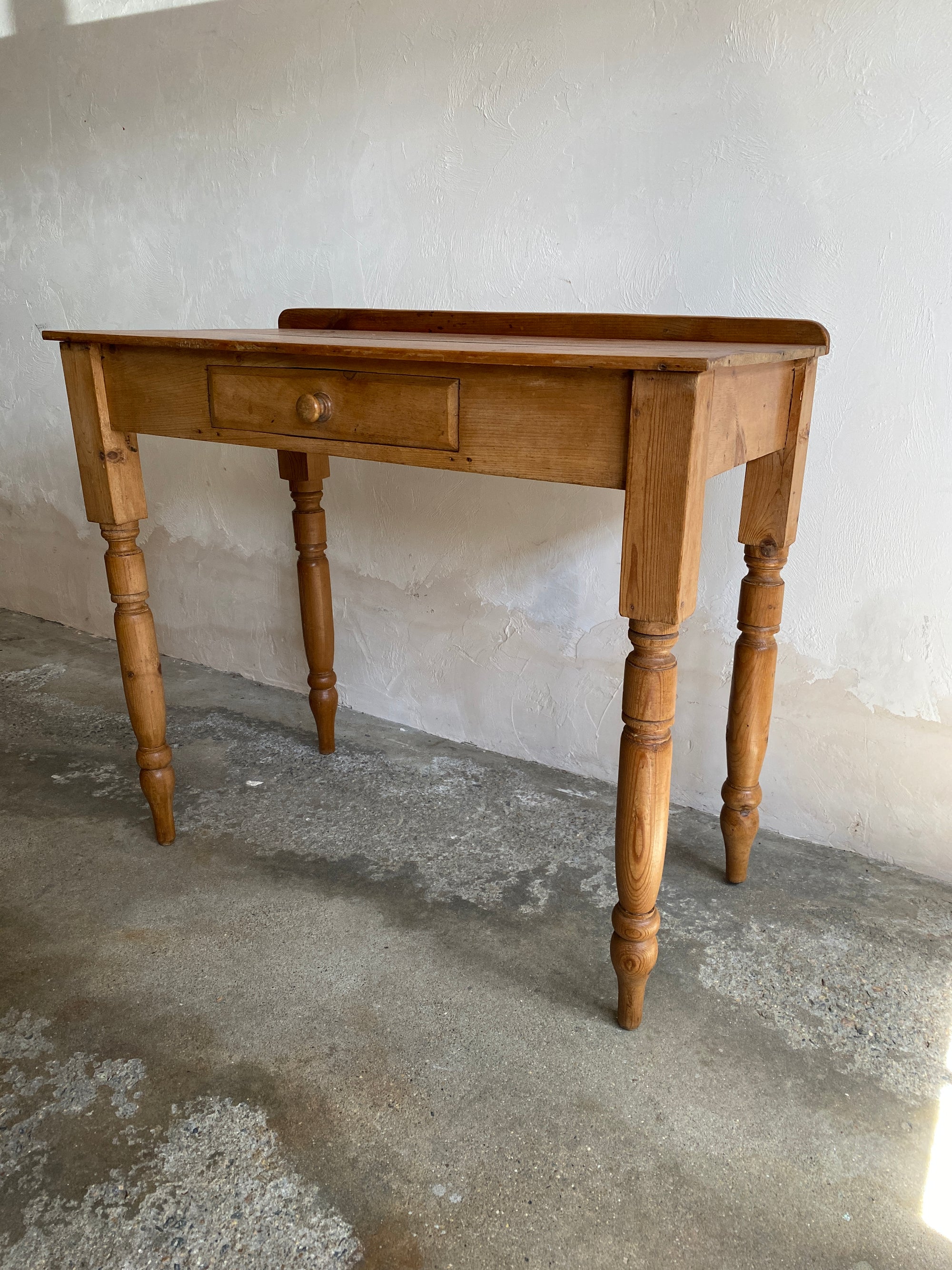 Antique Pine Side Table Writing Desk