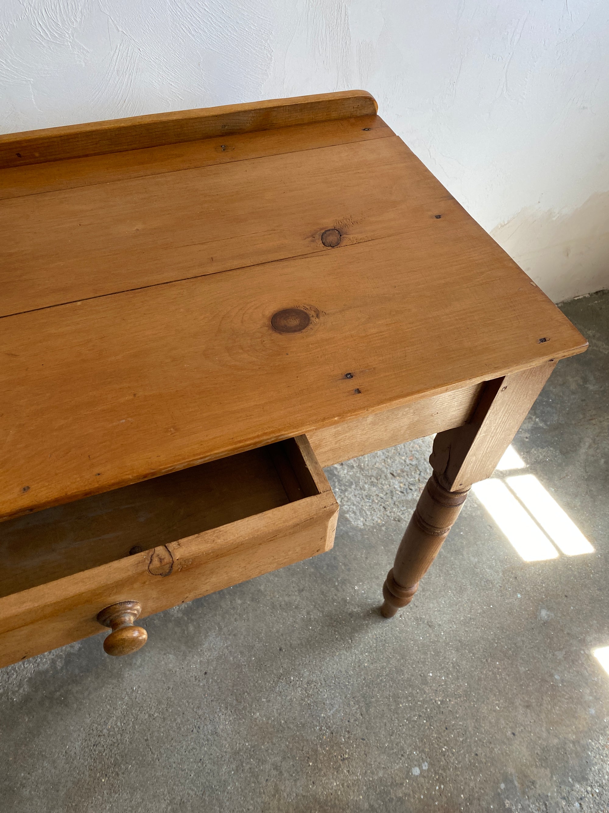 Antique Pine Side Table Writing Desk