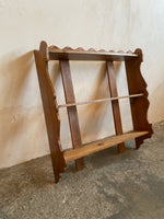 Antique Pine Small Scalloped Wall Shelf
