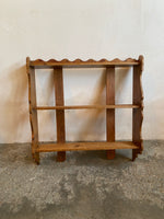 Antique Pine Small Scalloped Wall Shelf