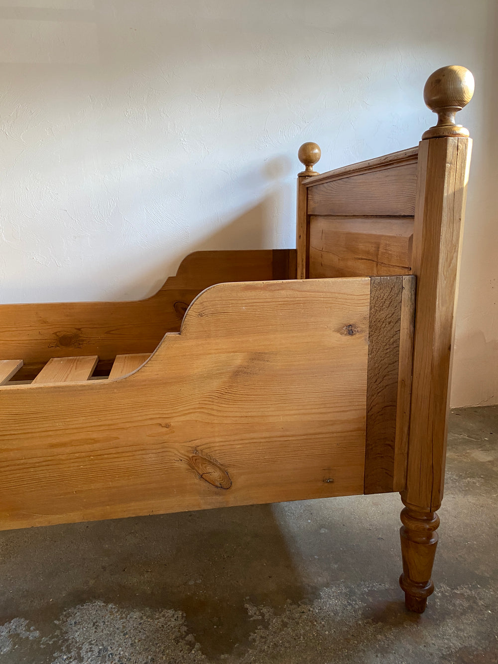Antique European Sleigh Bed c. 1900