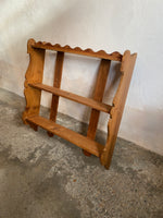 Antique Pine Small Scalloped Wall Shelf