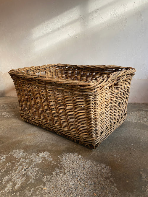 Antique Large Wicker Mill Basket circa 1900