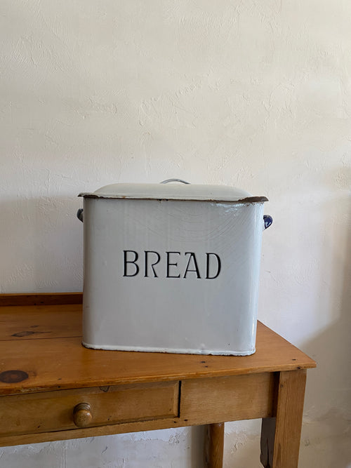 Antique Enamel English Bread Bin Circa 1920