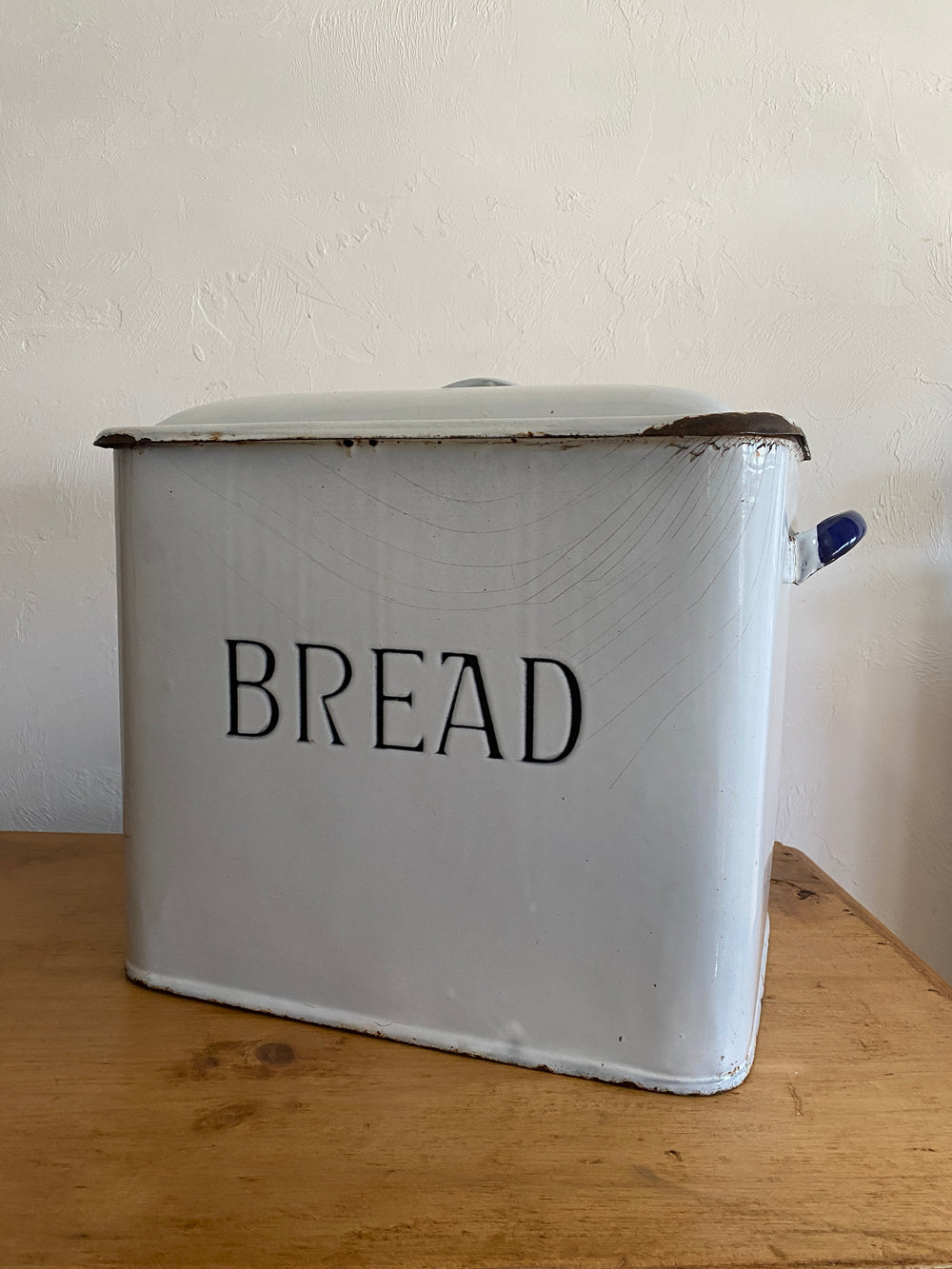 Antique Enamel English Bread Bin Circa 1920