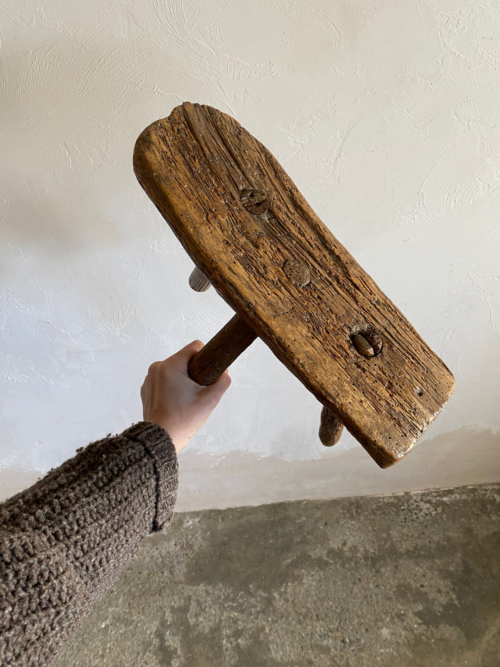 Antique French Milking Stool c. 1890