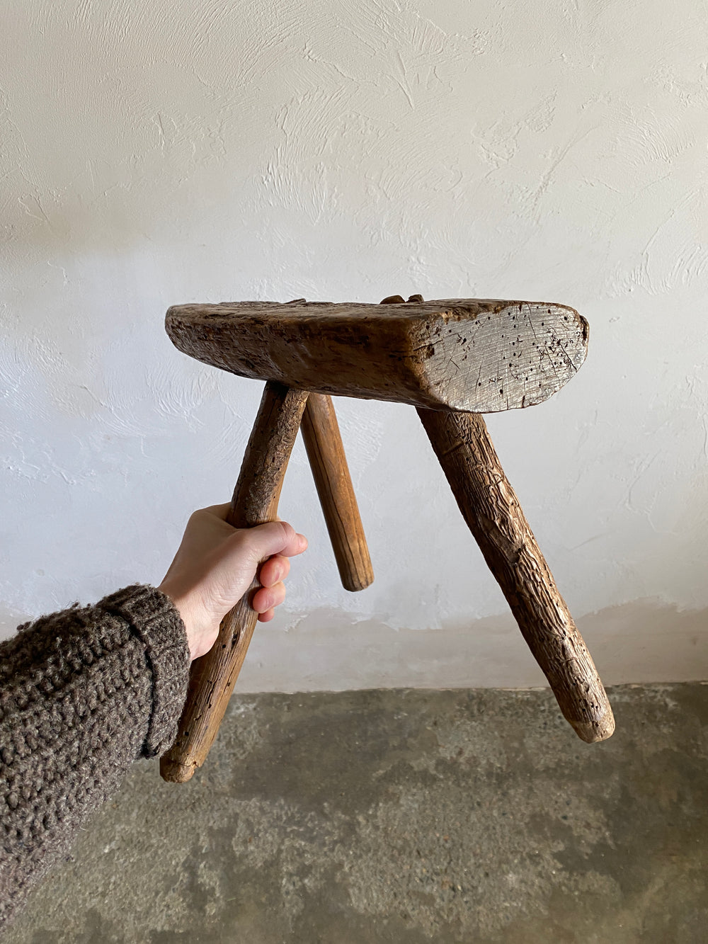 Antique French Milking Stool c. 1890