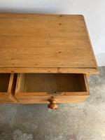 Antique Pine Chest of Drawers with Wavy Skirt Circa 1890