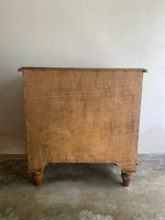 Antique Pine Chest of Drawers with Wavy Skirt Circa 1890