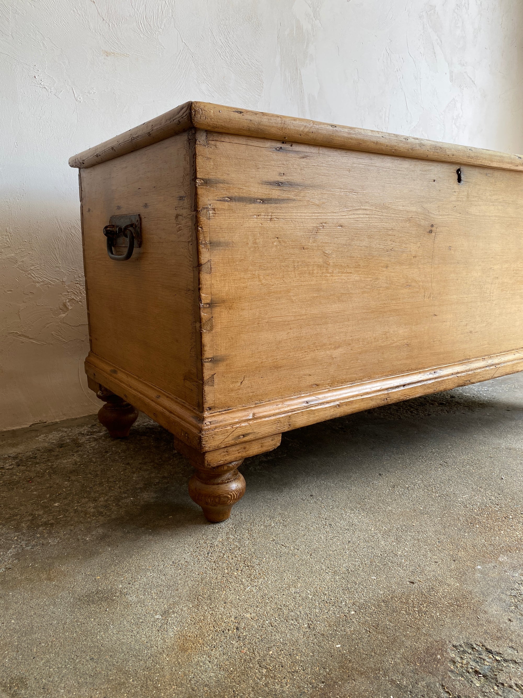Antique Pine Box with Tulip Feet