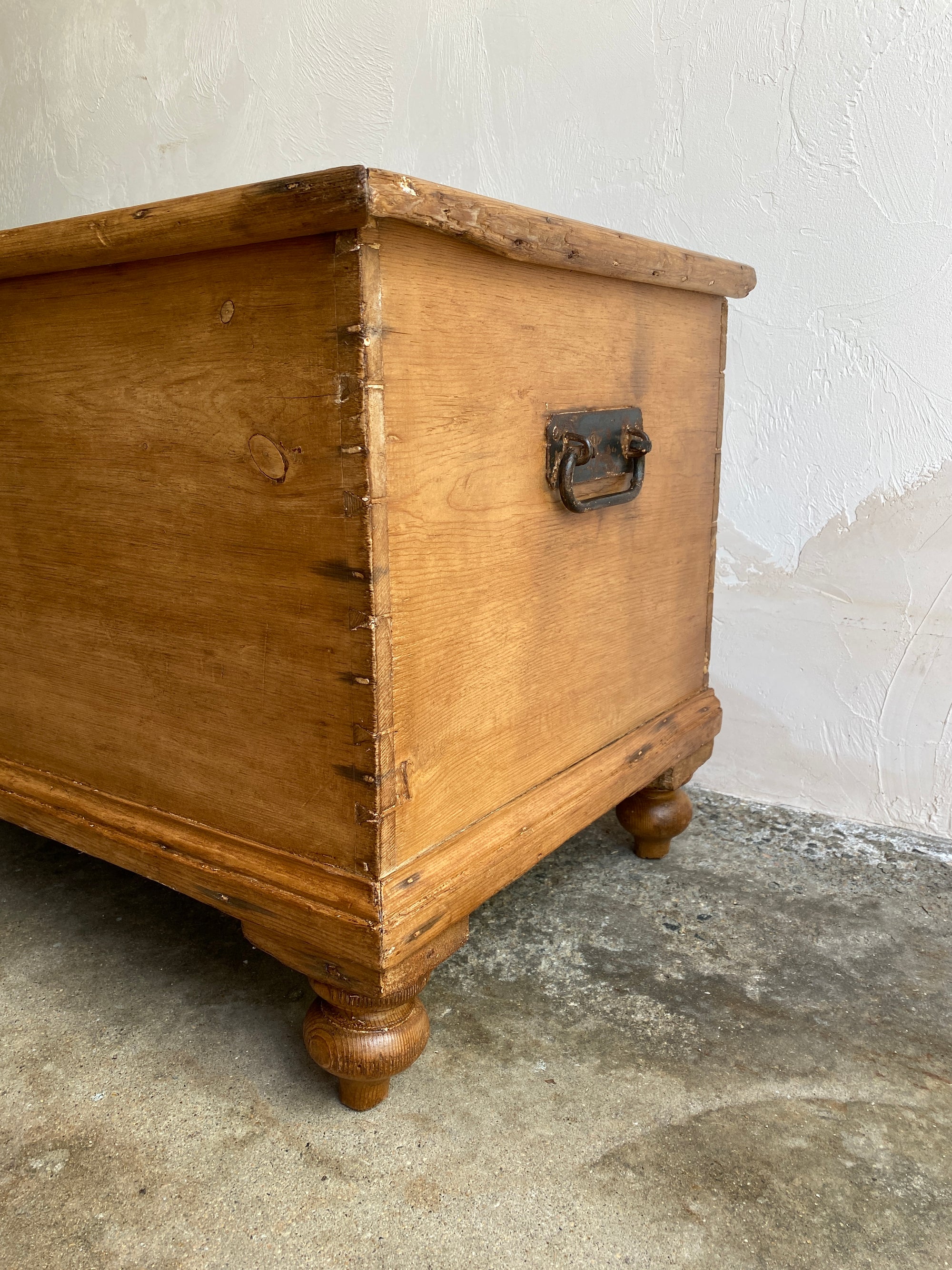 Antique Pine Box with Tulip Feet