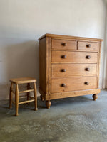 Large Antique Pine English Chest of Drawers