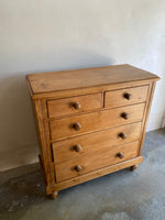 Large Antique Pine English Chest of Drawers