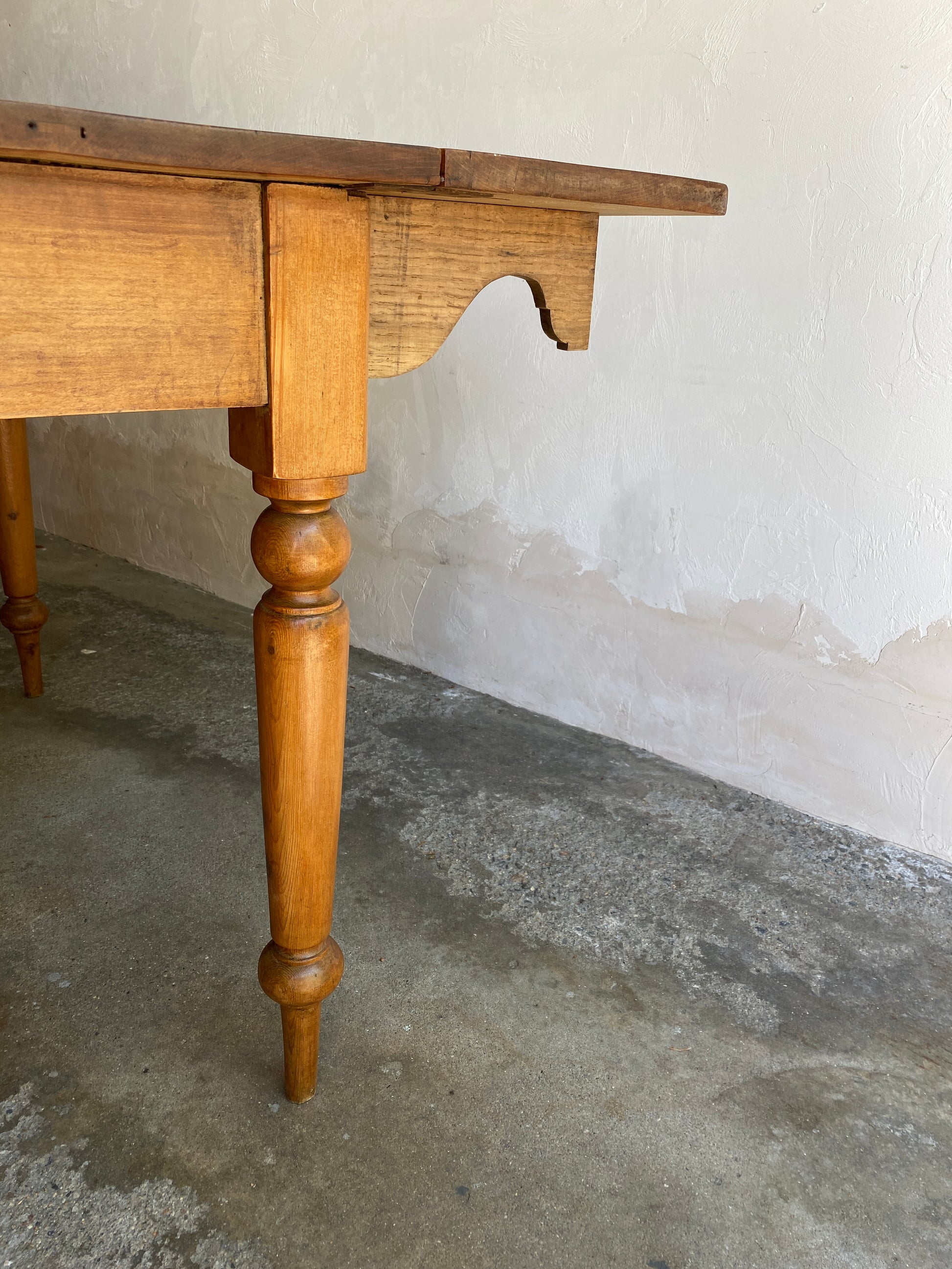 Antique Pine Drop Leaf Table with Drawer – Knosen Antiques