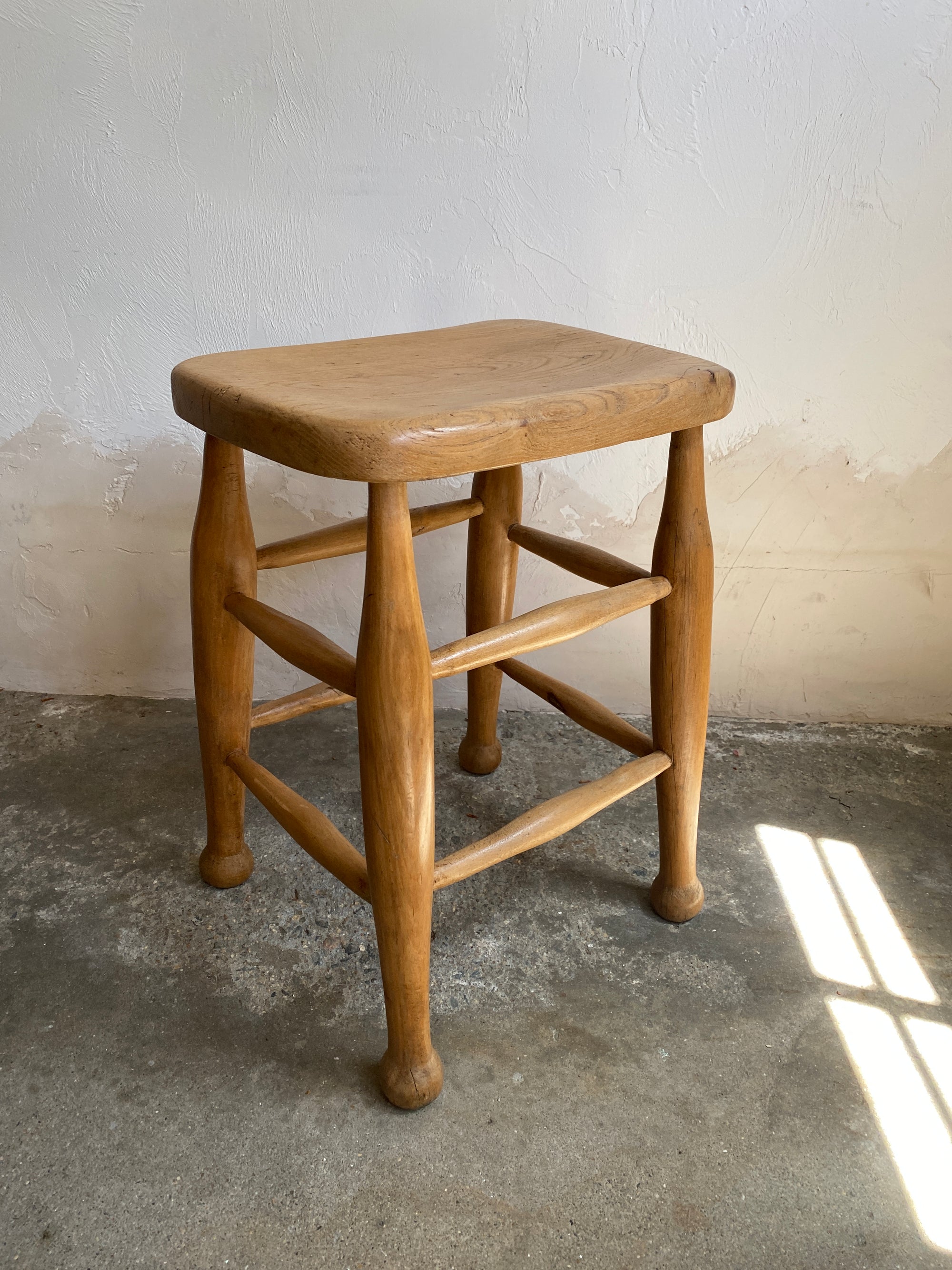 Antique Pine English Stool
