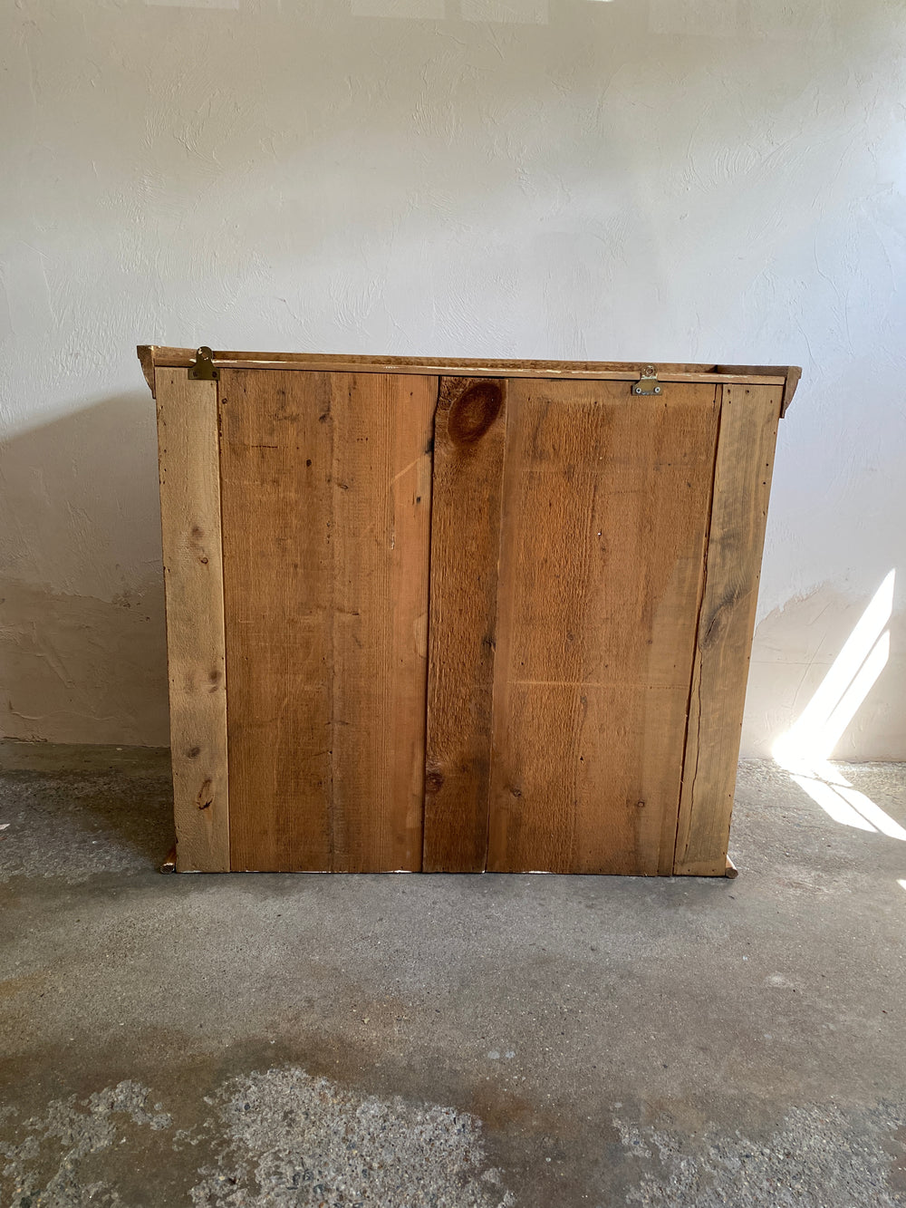Antique Pine Glass Wall Cupboard