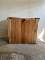 Antique Pine Glass Wall Cupboard