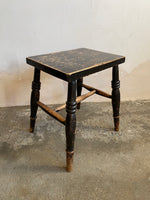 Antique English Sycamore and Elm Stool c. 1900