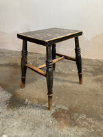 Antique English Sycamore and Elm Stool c. 1900