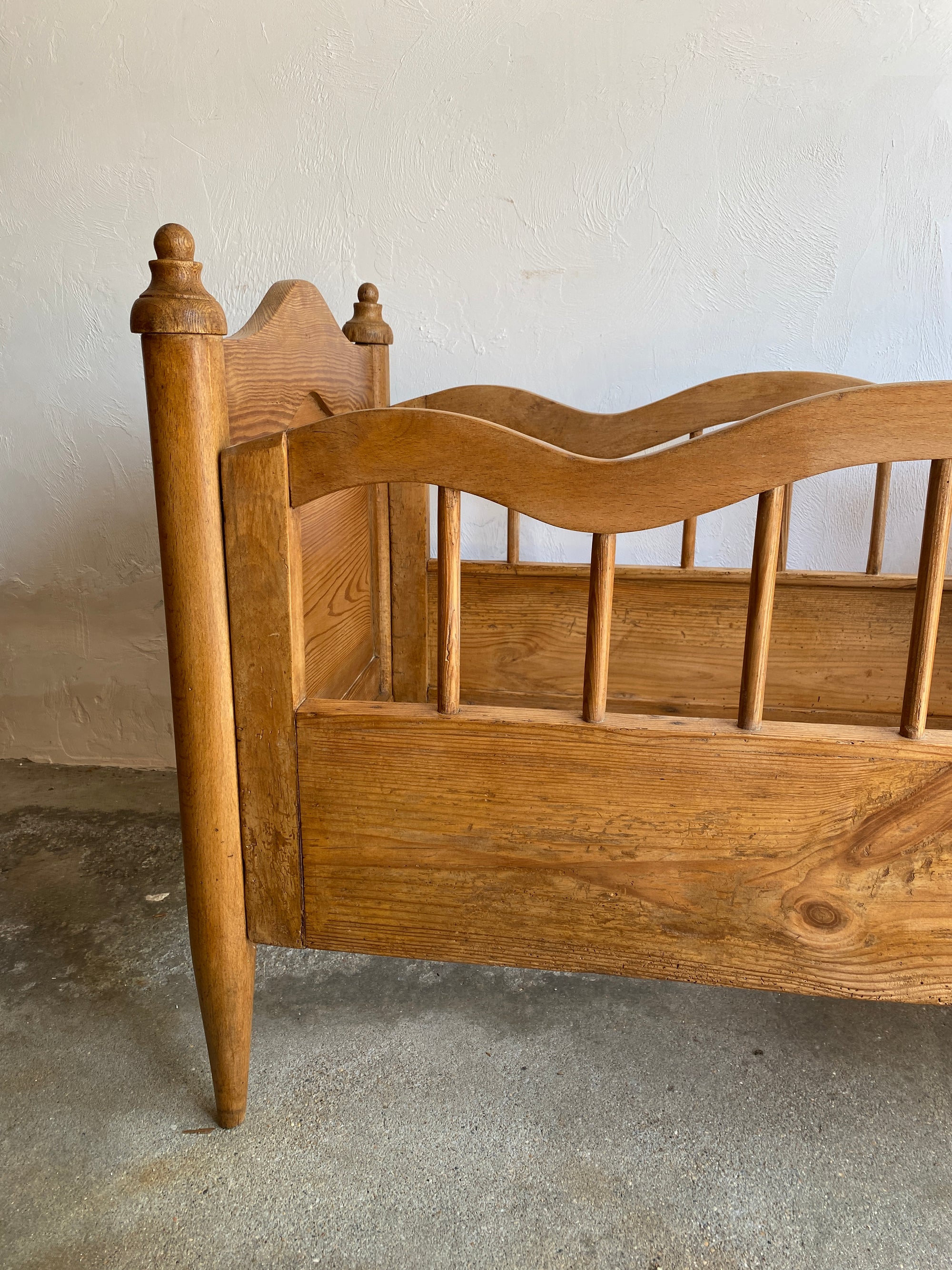 Antique Pine European Bassinet