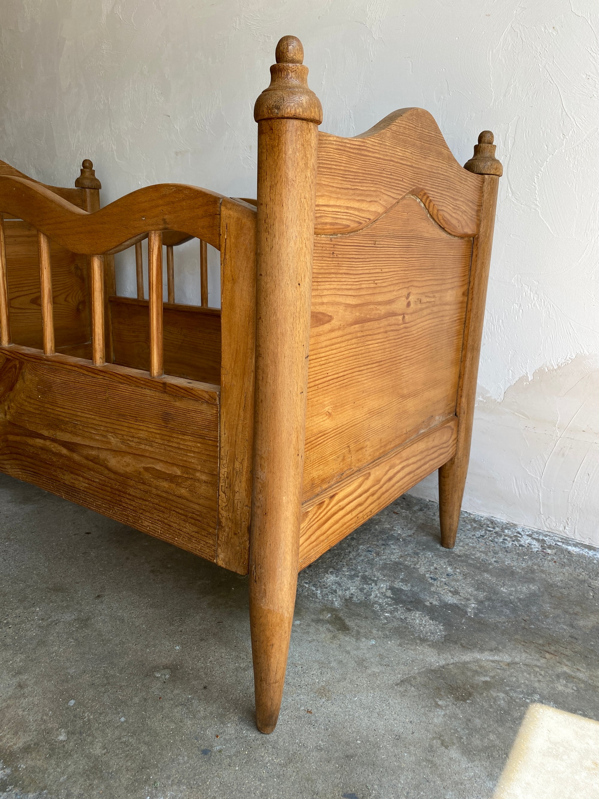 Antique Pine European Bassinet