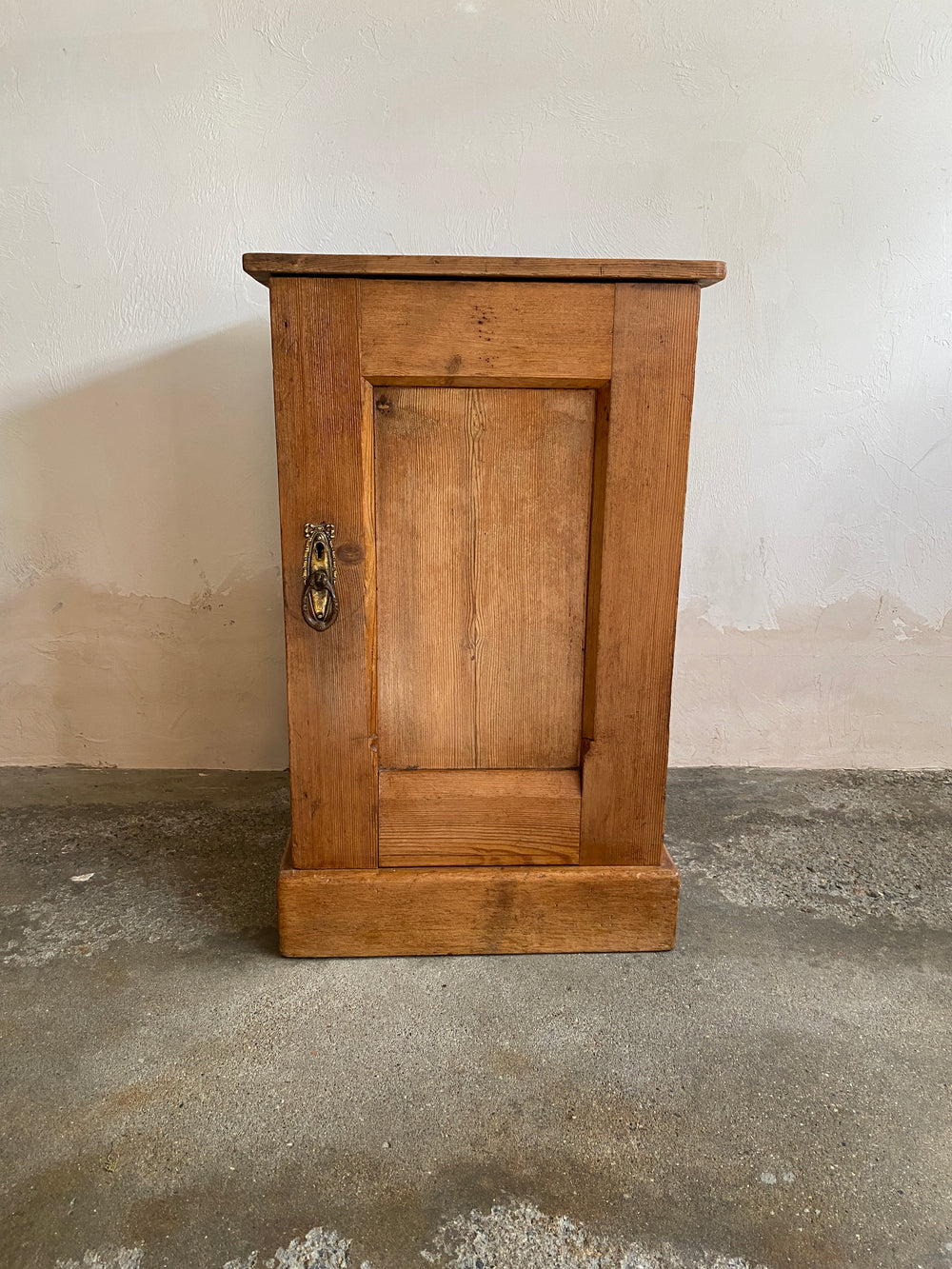 Antique English Pine Bedside Cupboard c. 1900