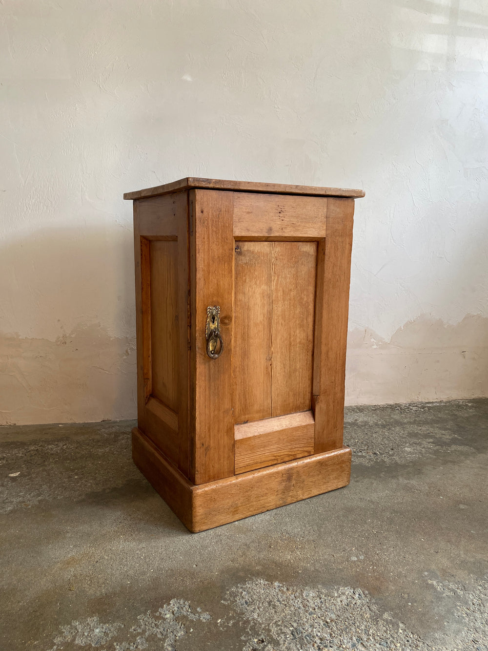 Antique English Pine Bedside Cupboard c. 1900