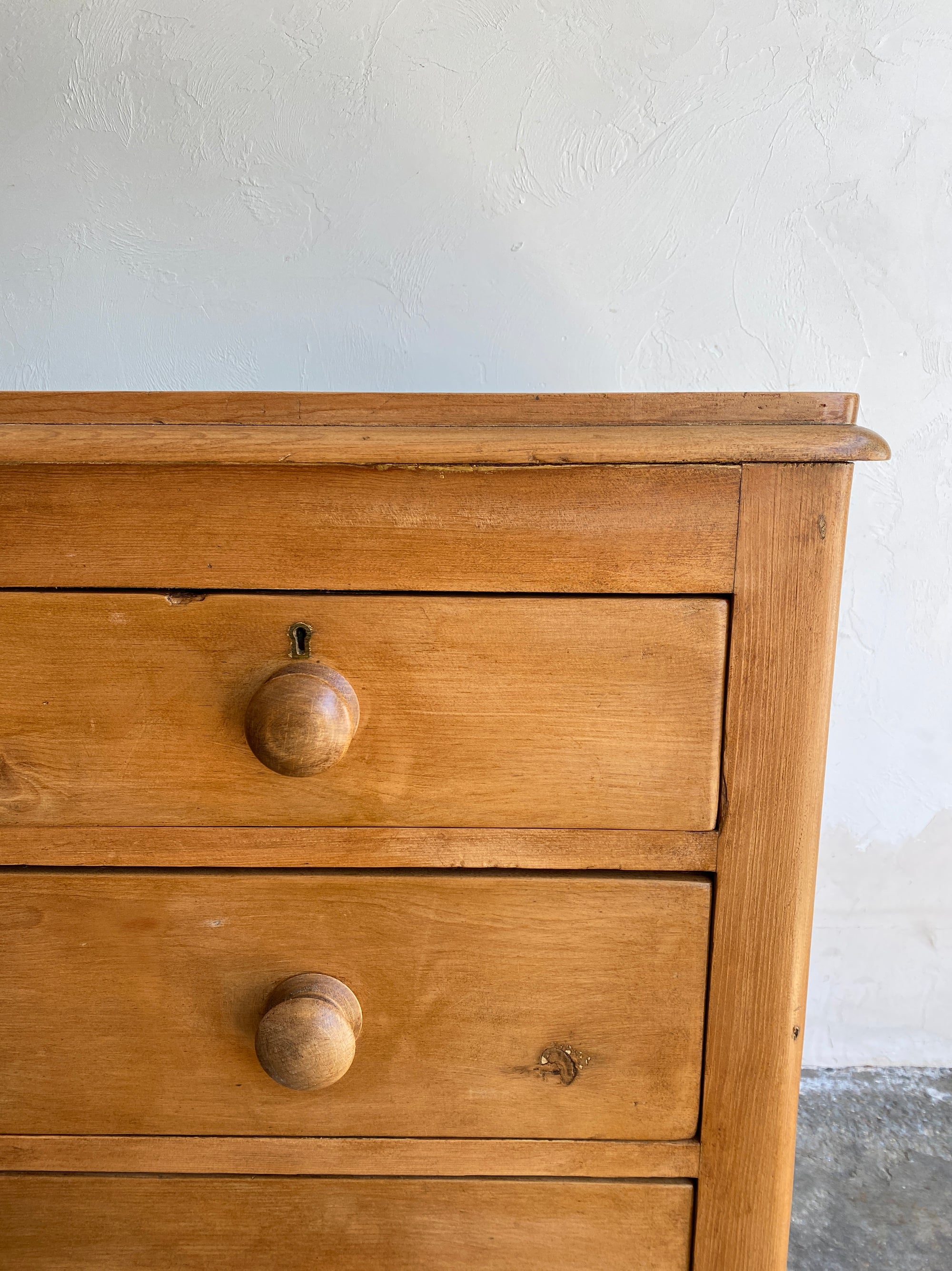 Antique Pine English Chest of Drawers Circa 1880