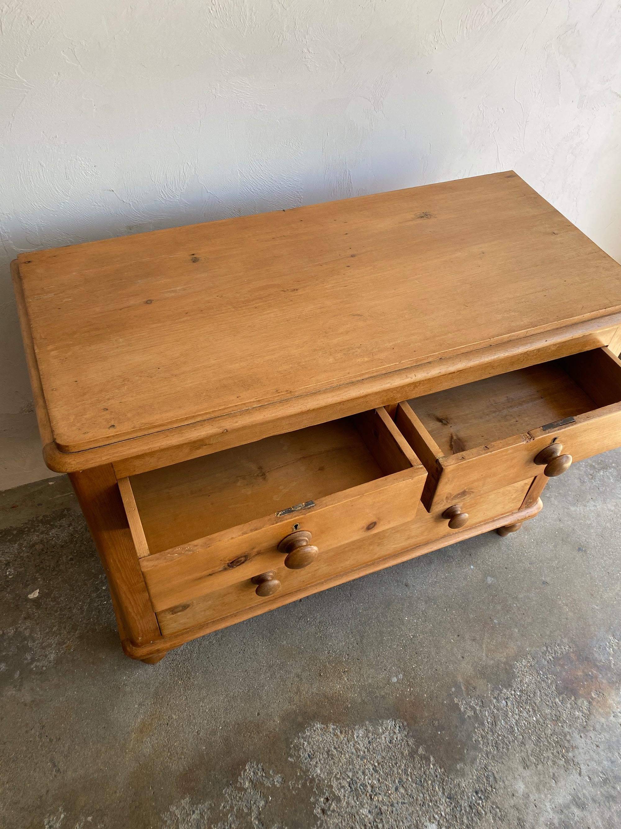 Antique Pine English Chest of Drawers Circa 1880