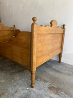 Antique Pine Sleigh Bed Circa 1890