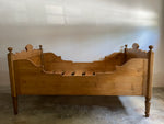 Antique Pine Sleigh Bed Circa 1890