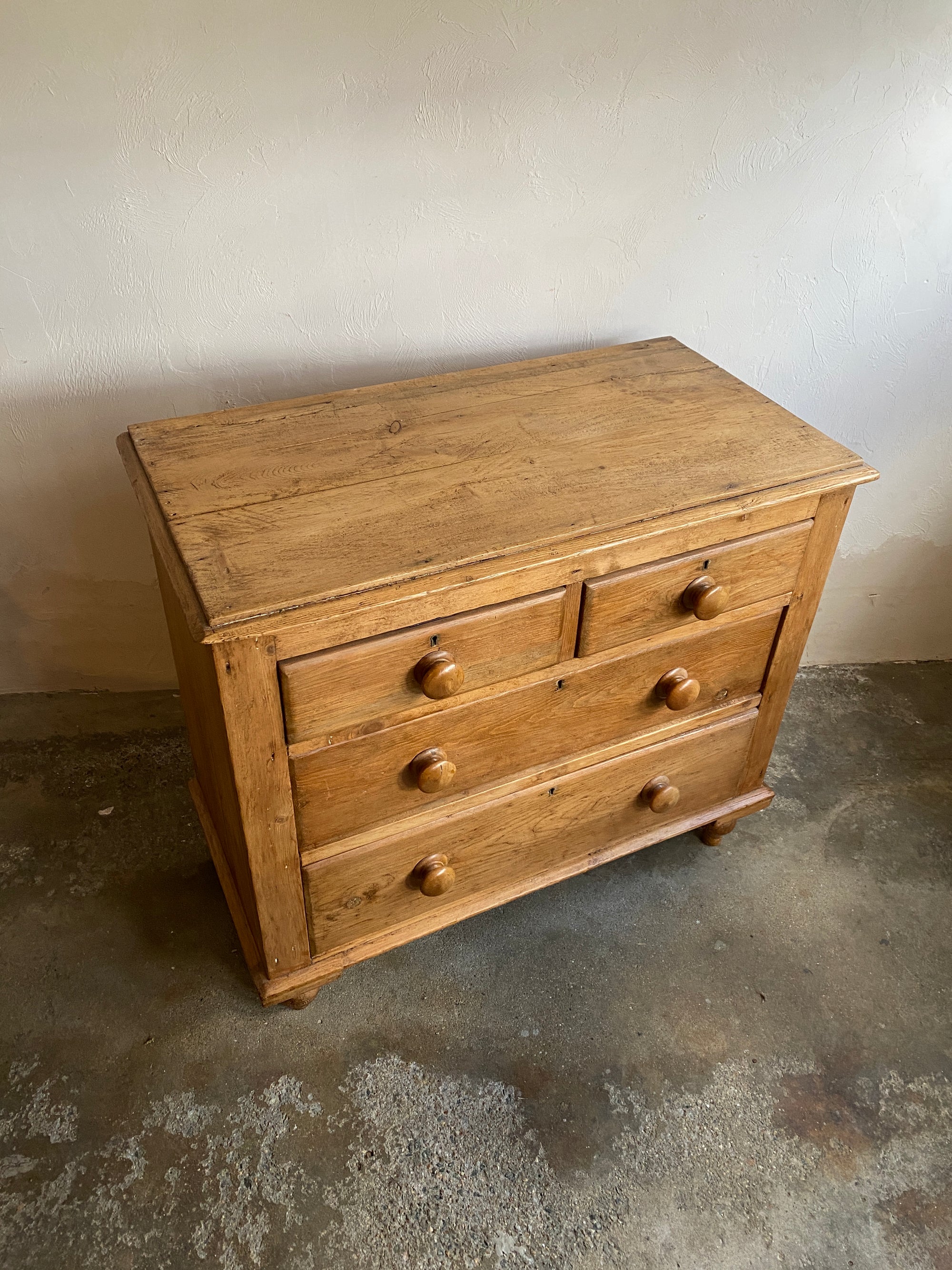 Antique English Pine Chest of Drawers c. 1880