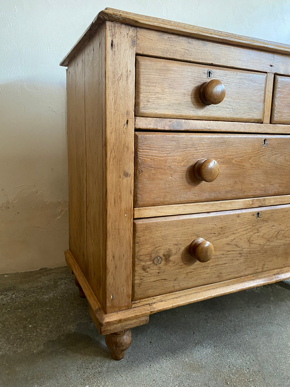 Antique English Pine Chest of Drawers c. 1880