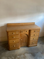Antique Pine Dresser Base with Ceramic Knobs c. 1870