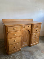 Antique Pine Dresser Base with Ceramic Knobs c. 1870