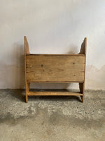 Antique Pine Wall Cupboard with Carved Panels, c. 1900