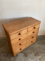 Antique Pine English Chest of Drawers c. 1880