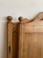 Extra Wide Antique Pine Sleigh Bed c. 1890