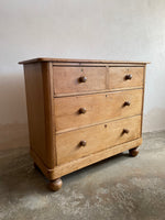 Antique Pine English Chest of Drawers c. 1880