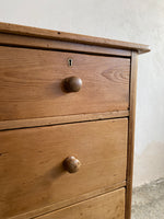 Antique Pine English Chest of Drawers c. 1880